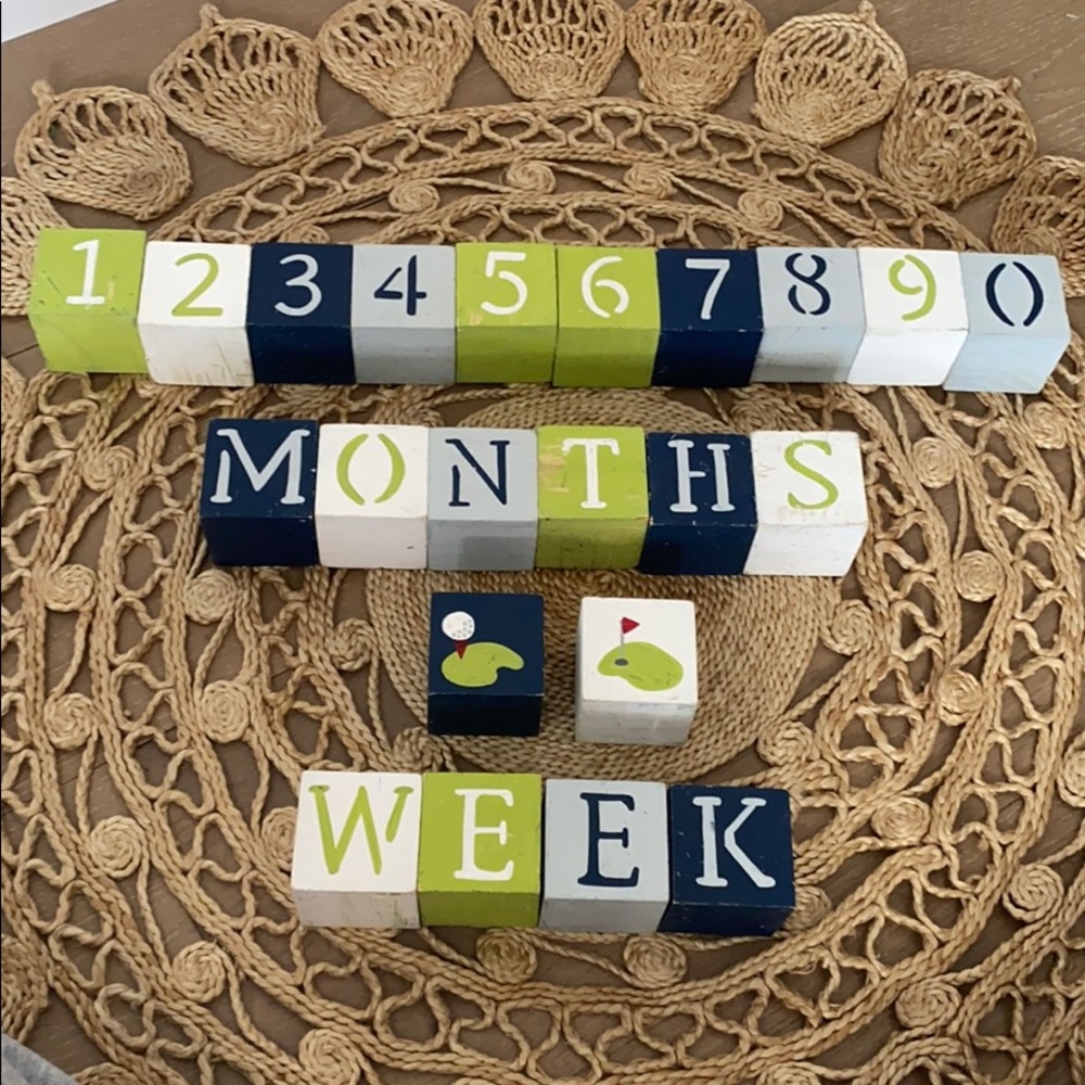 Baby Photoshoot Pictures blocks- Golf Themed